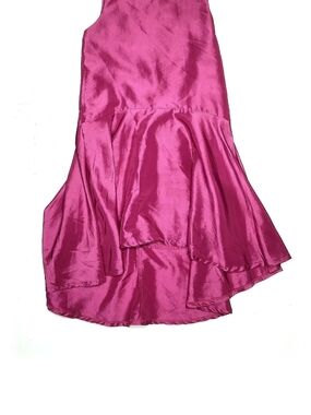 GB girls Fuchsia Satin High-Low Skirt